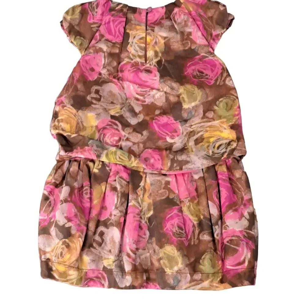 Crewcuts Pink Floral Bubble Dress Girl's Size 3